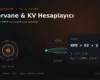 Fırçasız BLDC motor, pervane ve pitch ölçüsü ile RPM = KV × Voltaj formülünü gösteren Makerion pervane ve KV hesaplayıcı teknik şeması